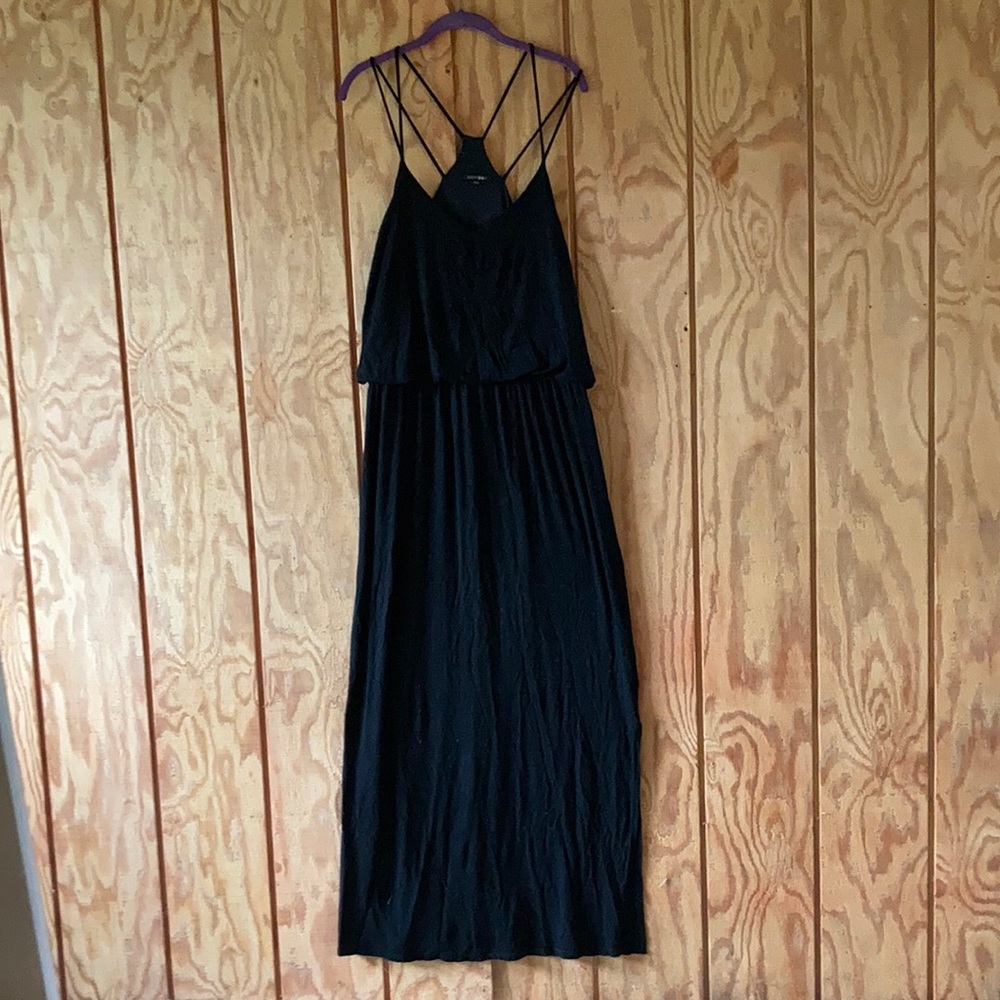 Black spaghetti strap maxi dress